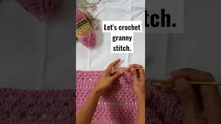 Easy crochet granny stitch full tutorial on my channel. #crochet #yarn #easycrochet