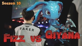 Faker - Fizz vs Qiyana Mid - Patch 10.1 LoL Season 10 KR Ranked | League of Legends Replays