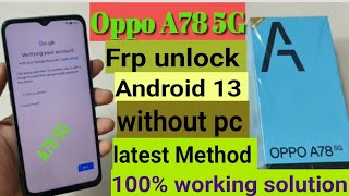 Unlock Oppo A78 5G in Minutes: Bypass FRP Guide | cph2495 frp bypass without pc | a78 5g Frp Bypasss