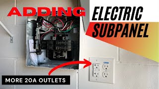 How to Install Electric Subpanel in Garage | Adding 240V & 20A Outlets