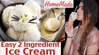 Homemade Vanilla ice cream🍨 only 2 ingredients the easiest recipe💁| SHANUM ANGEL |