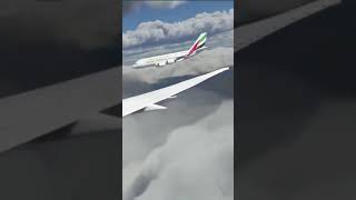 Airplane flying under another plane‼️🥶 video