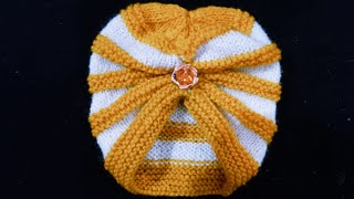 Beautiful Baby Cap knitting Step by Step.(Baccho  ki topi binna seekhe)