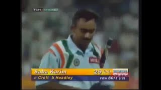 Saba Karim batting, gutsy cameo as opener #IndvsEng Sharjah Coca-Cola Champions Trophy 1997