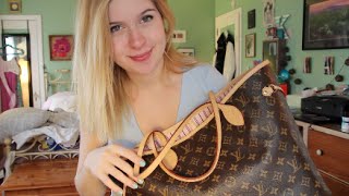 Whats in my Louis Vuitton Rose Ballerine MM Neverfull