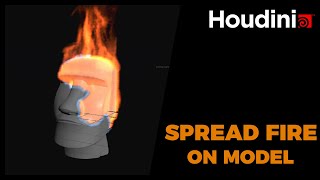 Ignite Your Creativity: Spreading Fire on the Model using pyro in Houdini