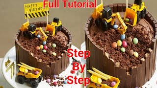 Construction Cake | Construction Site Birthday Cake | Kitkat Chocolate JCB Cake