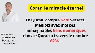 Juste observez ces merveilles numériques dans le Quran à propos du nombre de versets, 6236  .