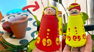 DIY How To reuse Kulhad / Waste Kulhad / Tutorial / DIY / Mini Garden Decor @Crafterashu