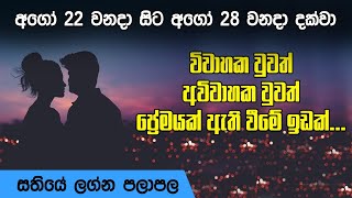 සතියේ ලග්න පලාපලඅගෝස්තු 22 වනදා සිට අගෝස්තු  28 වනදා දක්වා | Hodama welawa