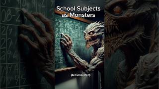 Ai Draws School Subjects as Monsters. #ai #aiart #monster #shorts