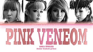 2NE1 - 'Pink Venom Lyrics' (BLACKPINK / AI Cover) [Color Coded Lyrics]