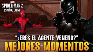 Spider-Man y Agente Venom PELEAN JUNTOS EN ESPAÑOL LATINO  SPIDERMAN 2 PS5 - Mejores Momentos 2023