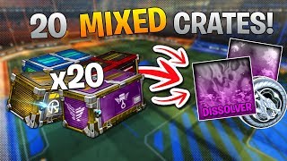 20 MIXED CRATE OPENING ON ROCKET LEAGUE!!!