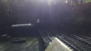 SR Schools Class 926 Repton and Sybilla arrive at Grosmont from Goathland with the Rail Trail