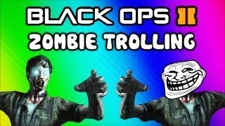 Black Ops 2 Die Rise Zombie Trolling - Trample Steam, Sliquifier Troll (Funny Moments w/ Noobs)