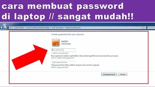 cara membuat password di laptop dengan sangat mudah