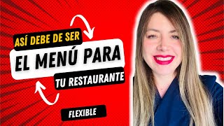 ASÍ DEBE DE SER EL MENÚ DE TU RESTAURANTE PARA AUMENTAR LAS VENTAS Caraterísticas.