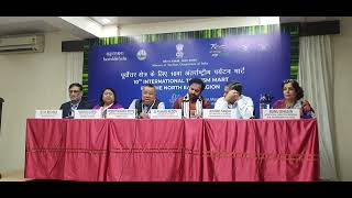 Tourism Minister of Mizoram Shri Robert Romawia Royte addressing Media in 10th ITM 2022