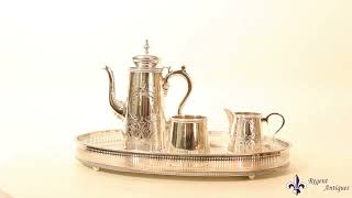 Vintage Silver Plated Four Piece Coffee Set 20th C