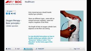 BOC Healthcare  Short extract from  Medical Oxygen Therapy course