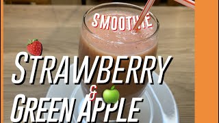 HOW TO MAKE GREEN APPLE AND STRAWBERRY SMOOTHIE / EXTREMELY HEALTHY / EFE FOOD KITCHEN