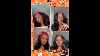 THICK CURLY BOB WIG😍 Prepluck Lace Front Wig Quick Install Tutorial! 🎃Halloween