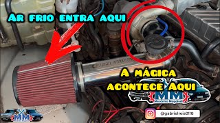 INSTALEI INTAKE 3 POL EM INOX NA SILVERADO