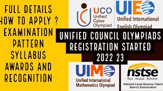 How to Register For Unified Council  Olympiads Exam 2022-23 #nstse #Olympiadexam