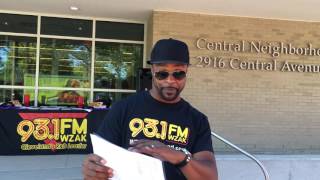 DJ Haz Matthews visits Care Alliance Produce Rx distribution