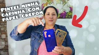 COMO PINTAR A CAPINHA DO CELULAR COM PAPEL CREPOM              #viral #dica