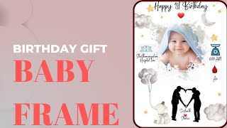 BABY FRAME WORK |PICSART EDITING #craft #frame #art#editing #editingtutorial