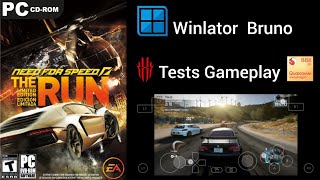 Winlator Bruno emulator gameplay Need For Speed The Run tests Red Magic 6 Pro sd888