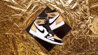 God's 🙏🏾 Gold Toe | Unboxing Air Jordan 1 Retro High "Gold Toe" | In-Depth Review