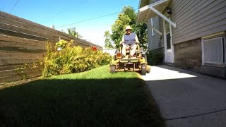 Tiny Yard Mowing Start to Finish