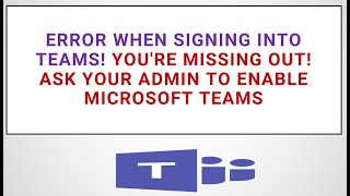 Error when signing into Teams #microsoftteams #MS700