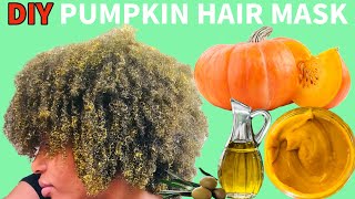 DIY PUMPKIN HAIR MASK/⚠️4 INGREDIENTS that will help your HAIR GROW #4chair #hairgrowth #diyhairmask