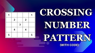 Cross Pattern programs in java | X shape pattern in java