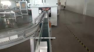 Double channel facial tissue paper log saw cutting machine #tissue  #facialtissuemachine #toilet