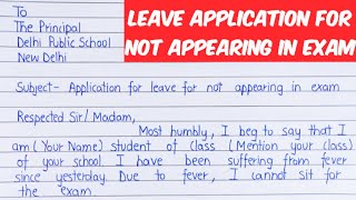 Leave application for not appearing in exam #leaveapplication #leaveletter #leave #psseducation