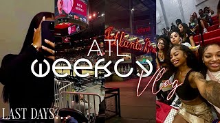 WEEKLY VLOG | MY ATL TRIP IS COMING TO AN END:( celeb basketball game, Clark ATL, late nights; etc