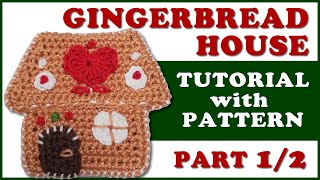 Crochet GINGERBREAD house Christmas ornament | Part 1/2 | Tutorial with free pattern | How to?