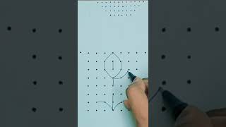 #Lotus Rangoli for beginners with 8:7 dots #shorts