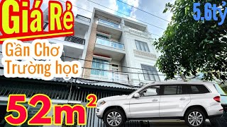 Cực hiếm.. Bán Nhà Bình Tân 52m², 4 TẦNG GIÁ RẺ "gần chợ GÒ XOÀI" | Hẻm 7 miếu Gò Xoài