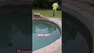 Pool Demo Day 🔨  ⚒️  🚧 👷‍♂️ #youtube #youtubeshorts #ytshorts #youtuber#regal#teamwork #swimmingpool