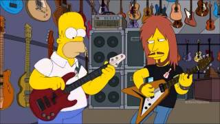 Homer Simpson play bass