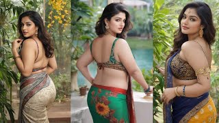 4k  Beautiful Ai lookbook Indian Saree Color and stylish Design Ideas for Women of All Size #beauty