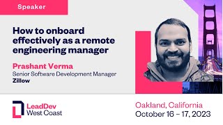 Prashant Verma at LeadDev West Coast 2023