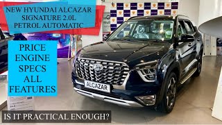 HYUNDAI ALCAZAR 2.0L PETROL AUTOMATIC REVIEW | PRICE | ALL FEATURES | SPECIFICATIONS