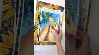 Летняя серия картин ✨ #youtubeshorts #youtube #painting